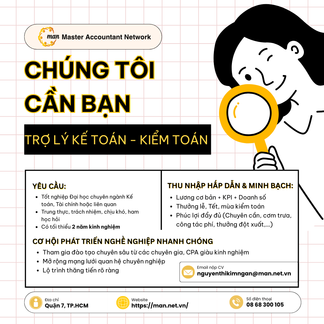 Tuyển dụng Trợ lý kế toán - Kiểm toán năm 2025