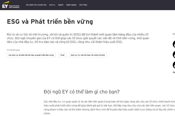 EY Việt Nam áp dụng công nghệ và dịch vụ ESG trong kiểm toán