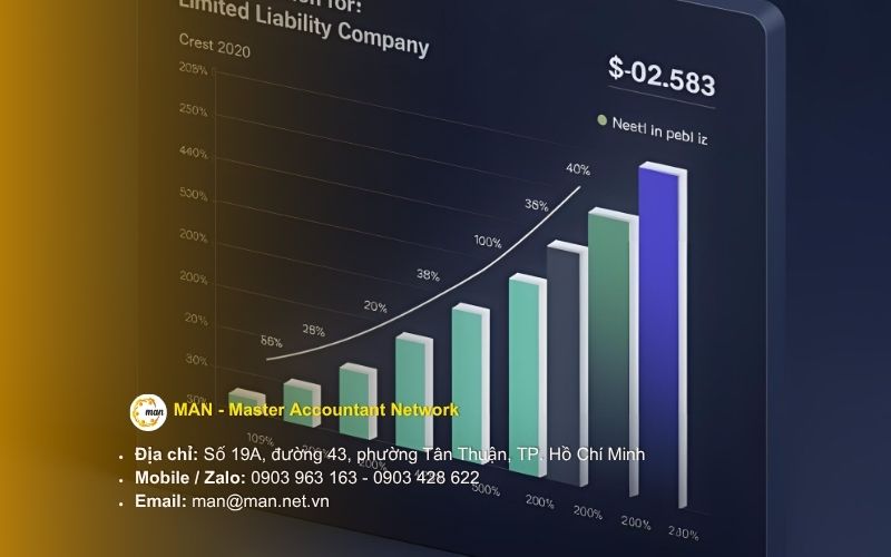 Biểu đồ phân bổ chi phí thành lập công ty TNHH
