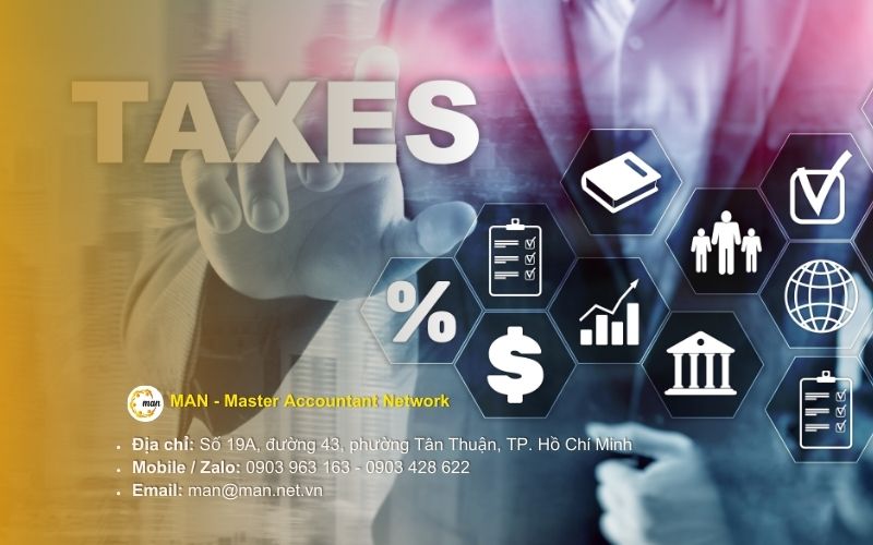 Hình minh họa các sắc thuế GTGT, TNCN, TNDN liên quan đến dịch vụ báo cáo thuế chuyên nghiệp