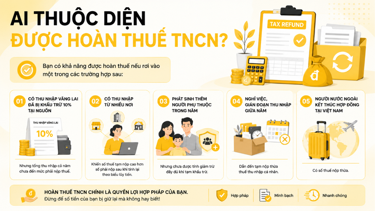 Ai thuộc diện hoàn thuế TNCN
