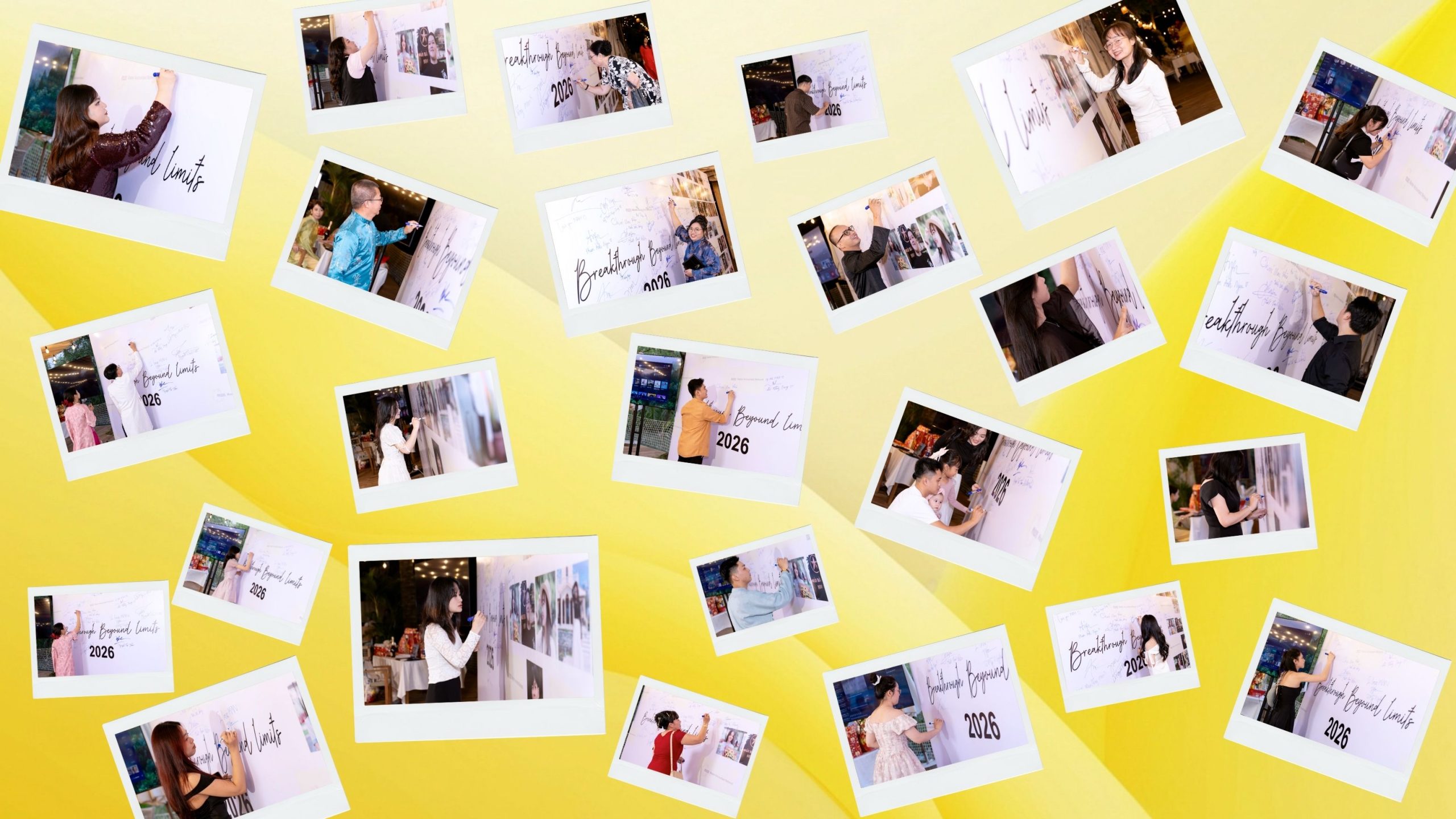 Các thành viên cùng ký tên để lại dấu ấn vừa qua cho năm 2025