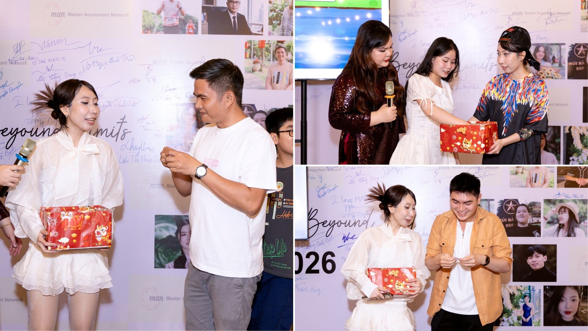 Từng phần quà đã được trao tận tay những thành viên may mắn, khép lại khoảnh khắc đầy niềm vui.