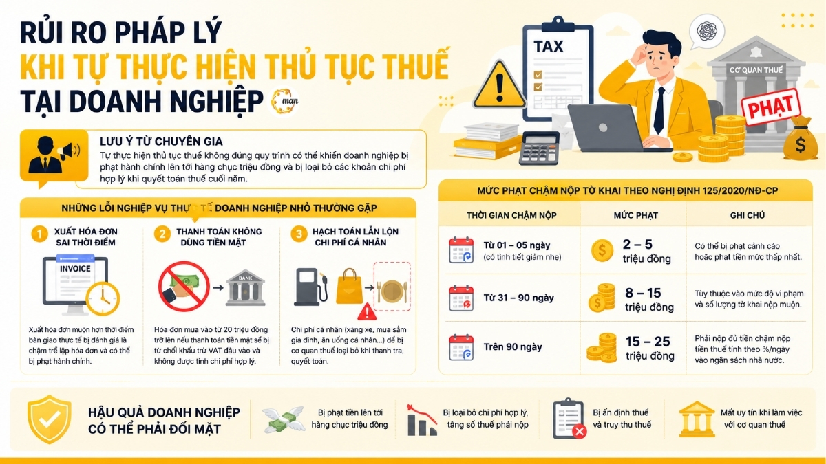 Chi tiết danh mục nghiệp vụ kế toán và báo cáo thuế trọn gói