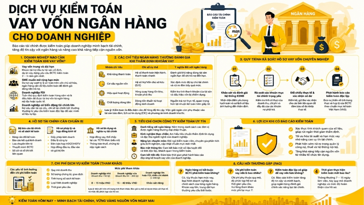 Doanh nghiệp nào cần sử dụng dịch vụ kiểm toán vay vốn ngân hàng
