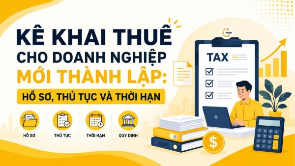 Kê khai thuế cho doanh nghiệp mới thành lập 2026: Hồ sơ, thủ tục và thời hạn