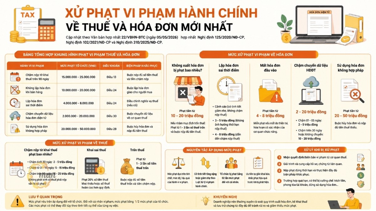 Tổng quan về Xử phạt vi phạm hành chính về thuế và hóa đơn