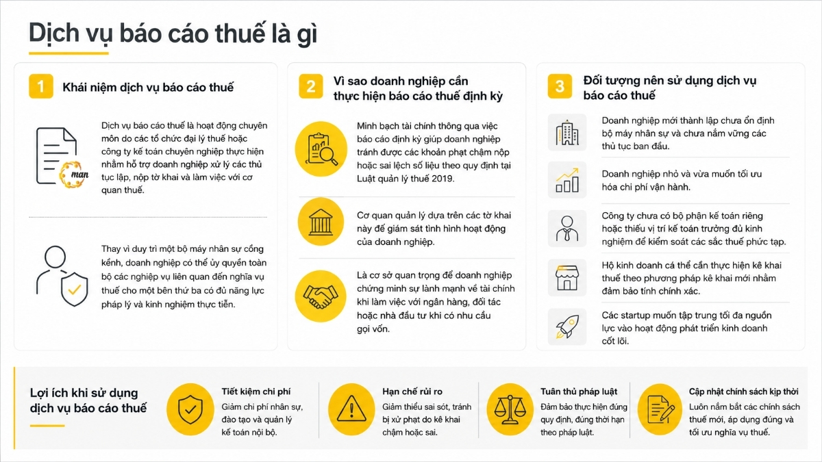 Dịch vụ báo cáo thuế là gì và đối tượng sử dụng