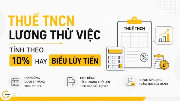 Thuế TNCN lương thử việc tính theo 10% hay biểu lũy tiến