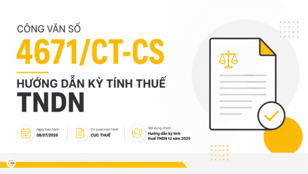 Công văn số 4671/CT-CS hướng dẫn kỳ tính thuế TNDN