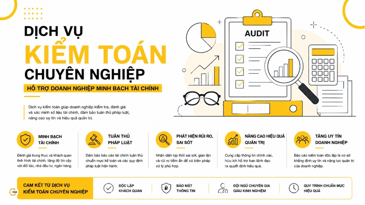 Dịch vụ kiểm toán chuyên nghiệp hỗ trợ doanh nghiệp minh bạch tài chính