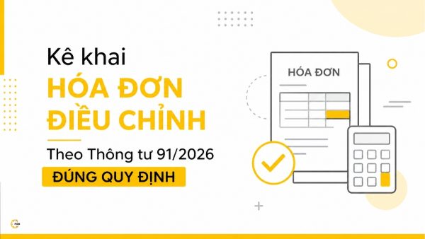 Kê khai hóa đơn điều chỉnh theo Thông tư 91/2026 đúng quy định