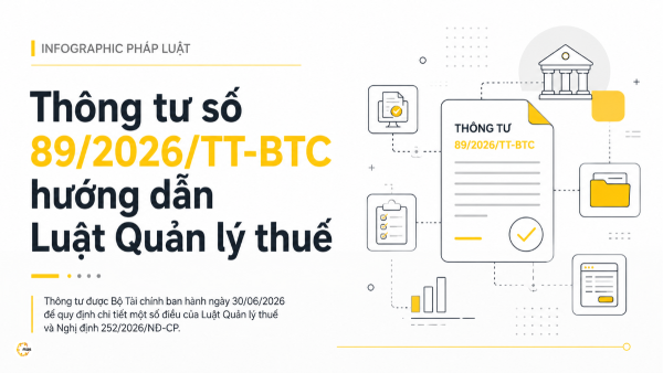 Thông tư số 89/2026/TT-BTC hướng dẫn Luật Quản lý thuế