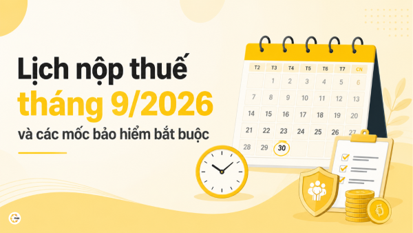 Lịch nộp thuế tháng 9/2026