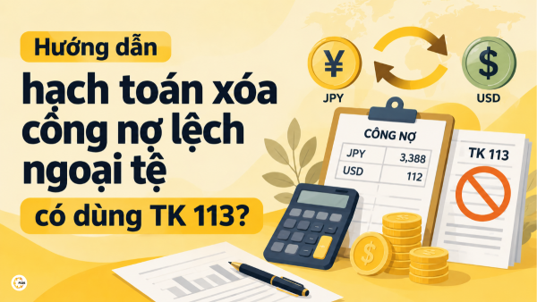 Hạch toán xóa công nợ lệch ngoại tệ