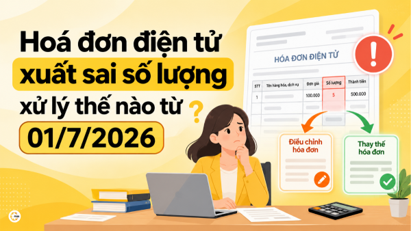 Hoá đơn điện tử xuất sai số lượng
