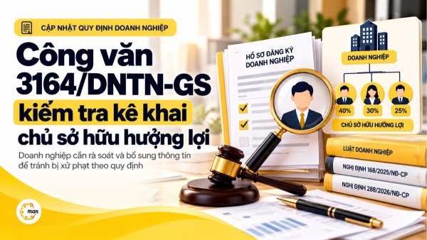Công văn 3164/DNTN-GS kiểm tra kê khai chủ sở hữu hưởng lợi