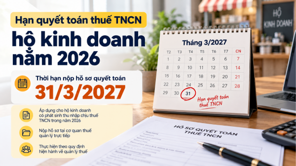 Hạn quyết toán thuế TNCN hộ kinh doanh 2026