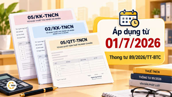 Mẫu tờ khai thuế thu nhập cá nhân mới nhất 2026 theo Thông tư 89/2026/TT-BTC