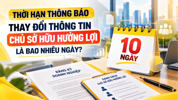 Thời hạn thông báo thay đổi thông tin chủ sở hữu hưởng lợi